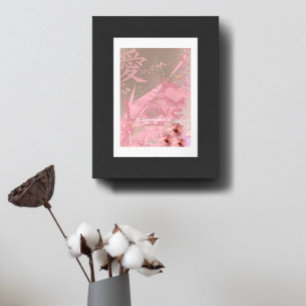 Poster L'amour n'échoue jamais Collage ConeFlower