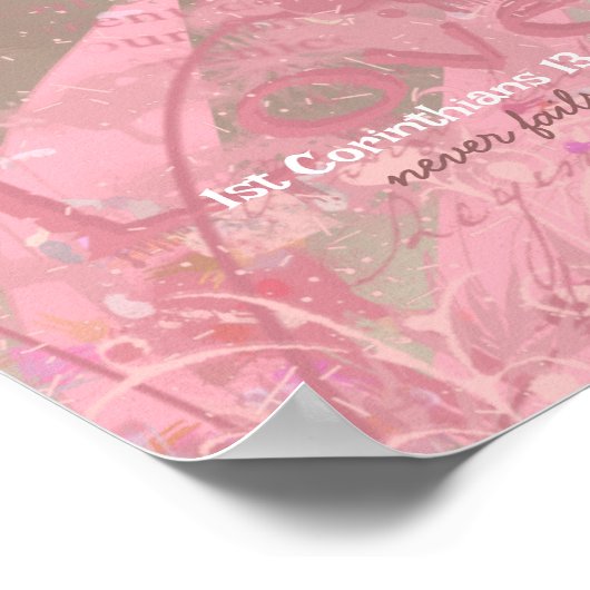 Poster L'amour n'échoue jamais Collage ConeFlower (Coin)