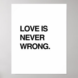 POSTER L'AMOUR N'EST JAMAIS ERRONÉ