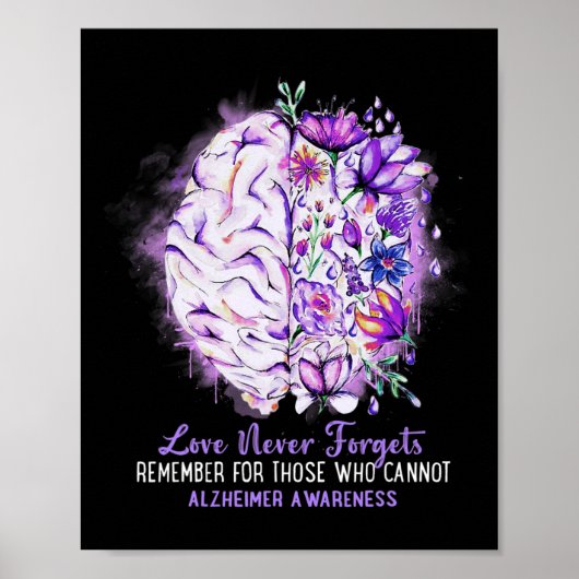 Poster L'amour n'oublie jamais Alzheimer Sensibilisation  (Devant)