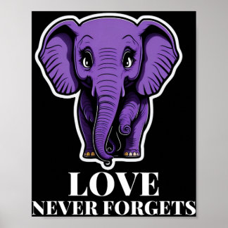Poster L'amour n'oublie jamais l'éléphant pour la femme H