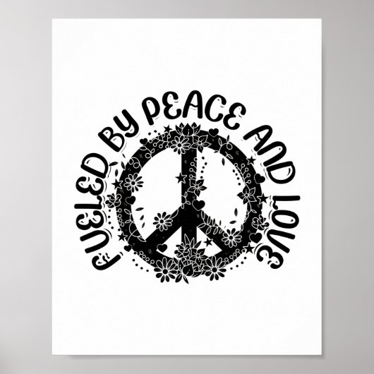 Poster L'amour pour la paix des hippies | Hippie 60s idée (Devant)