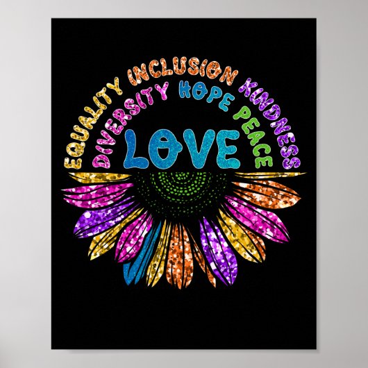 Poster L'amour pour l'égalité L'inclusion la diversité l' (Devant)