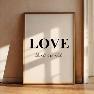 Poster L'amour qui est tout minimaliste