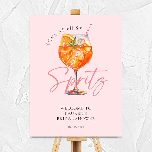 Poster L'Amour Rose Au Premier Spritz Fête des mariées Bi