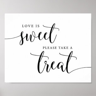 Poster L'Amour Rustique Mariage Est Douce Treat Sign