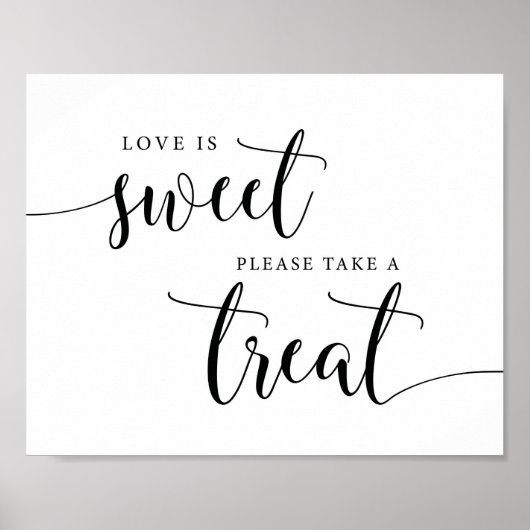 Poster L'Amour Rustique Mariage Est Douce Treat Sign (Devant)