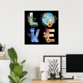 POSTER L'AMOUR SAUVE NOTRE PLANÈTE (Bureau à domicile)