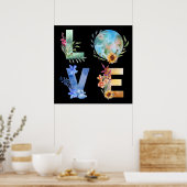 POSTER L'AMOUR SAUVE NOTRE PLANÈTE (Cuisine)