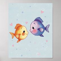 L'amour sous la mer – Joli couple de poissons à l'