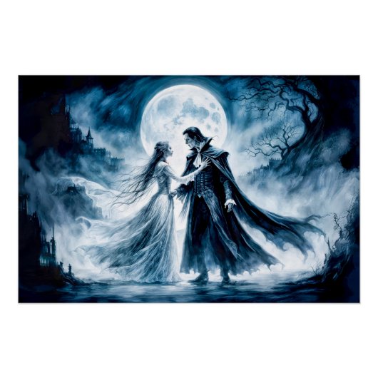 Poster L'Amour Vampire Sous Le Ciel Lune (Devant)