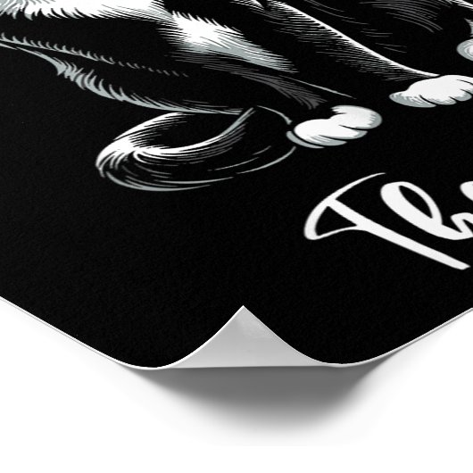 Poster L'Amoureux des chats Boss Tuxedo Kitten Tuxedo Pro (Coin)