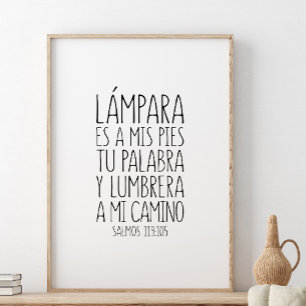 Poster Lámpara es a mis pies tu palabra, Salmos 119:105