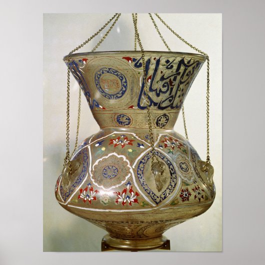 Poster Lampe, de la mosquée de Sultan Hasan, Le Caire (Devant)