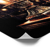 Poster Lampe de rue Pastel Dessin Français (Coin)