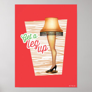 Poster Lampe d'histoire de Noël Leg Up