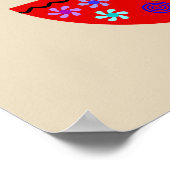 Poster Lampe Diwali colorée Diya (Coin)