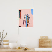 Poster Lampe et bâtiments peints, Caminito, La (Cuisine)