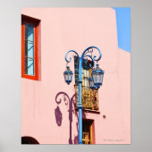 Poster Lampe et bâtiments peints, Caminito, La (Devant)