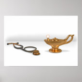 Poster Lampe Infirmière Et Stethoscope (Devant)