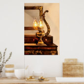 Poster Lampe - Le bureau et la lanterne (Cuisine)