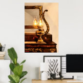 Poster Lampe - Le bureau et la lanterne (Bureau à domicile)