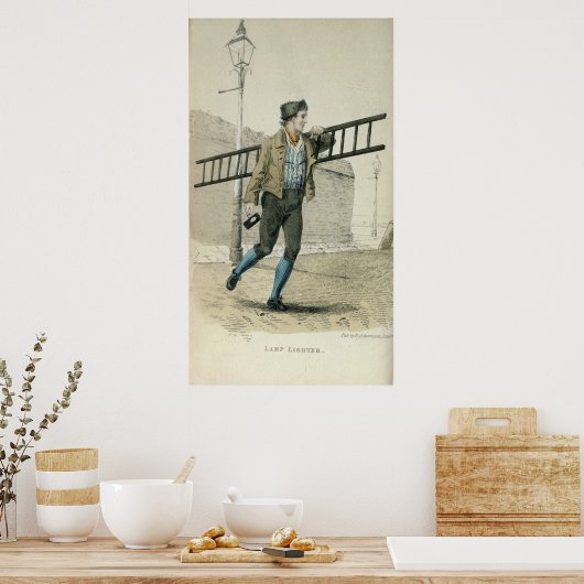 Poster Lampe plus légère (Cuisine)