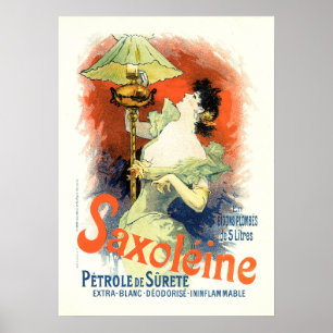 Poster Lampe SAXOLEINE ET JULES CHEREN Vintage Art nouvea