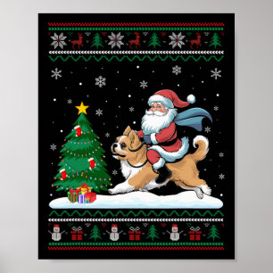 Poster Lampes de Noël moches Noël Père Noël Riding Lhassa