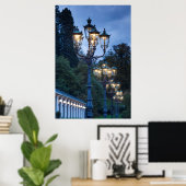 Poster Lampes de rue la nuit, Allemagne (Bureau à domicile)