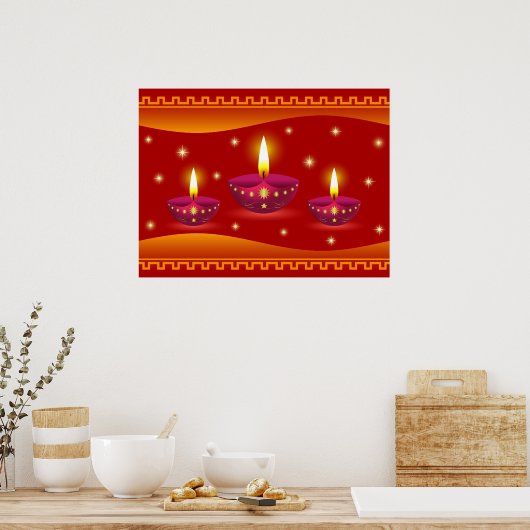 Poster Lampes décoratives brillantes (Cuisine)