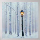 Poster Lamppost Lone - Design d'art mélancolique (Devant)