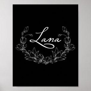 Poster Lana Floral Crown Tee - Esthétique Vintage insred