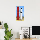 Poster Lance-roquettes sur son pas de tir (Bureau à domicile)