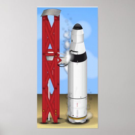 Poster Lance-roquettes sur son pas de tir (Devant)
