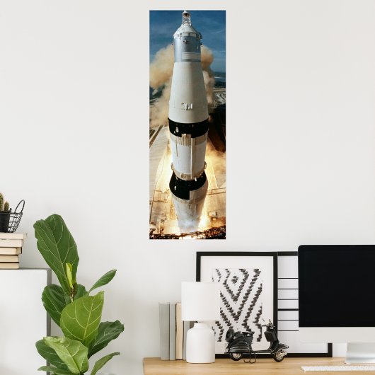 Poster Lancement d'Apollo 11 (Bureau à domicile)
