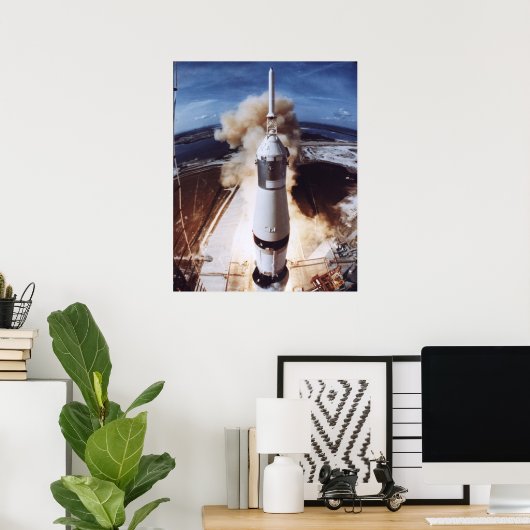 Poster Lancement d'Apollo 11 (Bureau à domicile)
