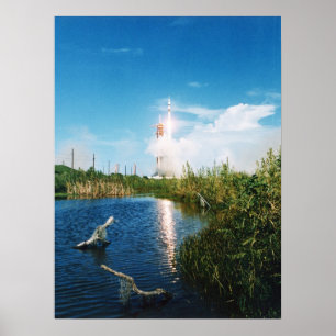 Poster Lancement d'Apollo (Projet de test Apollo-Soyuz)