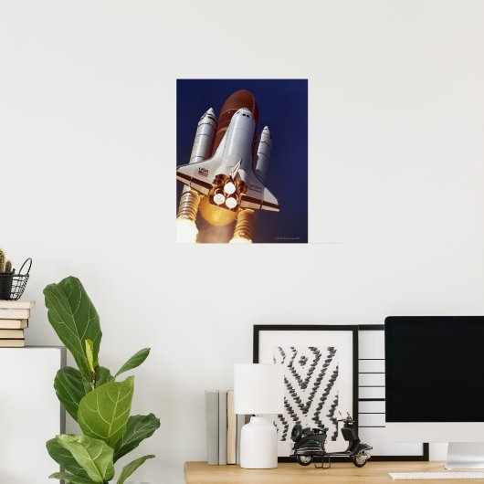 Poster Lancement de fusée (Bureau à domicile)