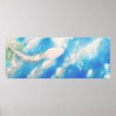 Poster Lancement de fusée spatiale. (Devant)