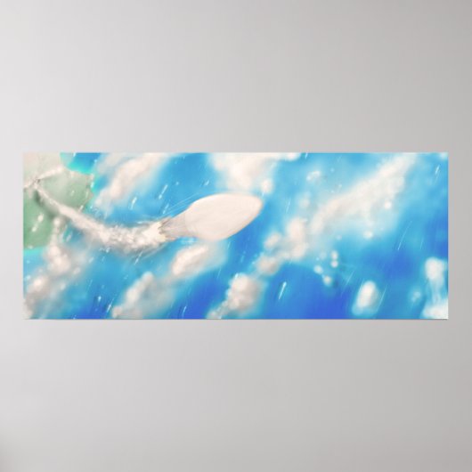 Poster Lancement de fusée spatiale. (Devant)