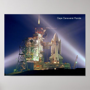 Poster Lancement de la fusée Cape Canaveral Florida