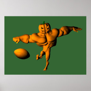 Poster Lancement de la Ligue de football d'Halloween
