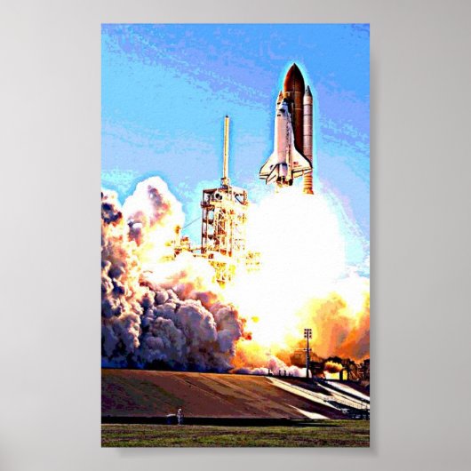 Poster Lancement de la navette spatiale (Devant)