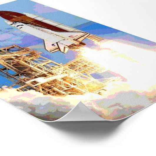 Poster Lancement de la navette spatiale (Coin)
