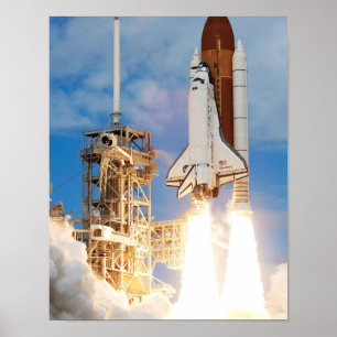 Poster Lancement de la navette spatiale