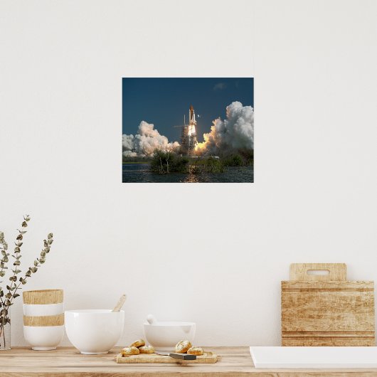 Poster Lancement de la navette spatiale Challenger (STS-6 (Cuisine)