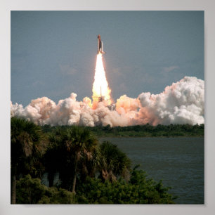 Poster Lancement de la navette spatiale Columbia (STS-52)
