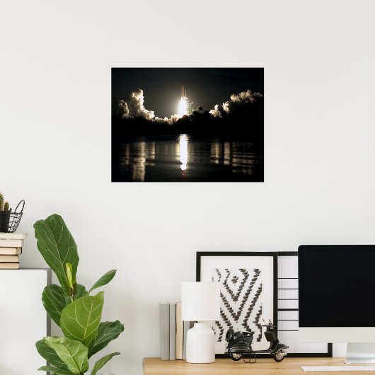 Poster Lancement de la navette spatiale Columbia (STS-61C (Bureau à domicile)