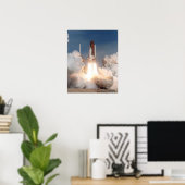 Poster Lancement de la navette spatiale Columbia (STS-73) (Bureau à domicile)